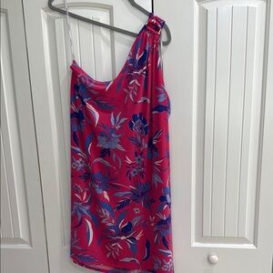 Tommy Bahama Pink One-Shoulder Asymmetrical Sundress